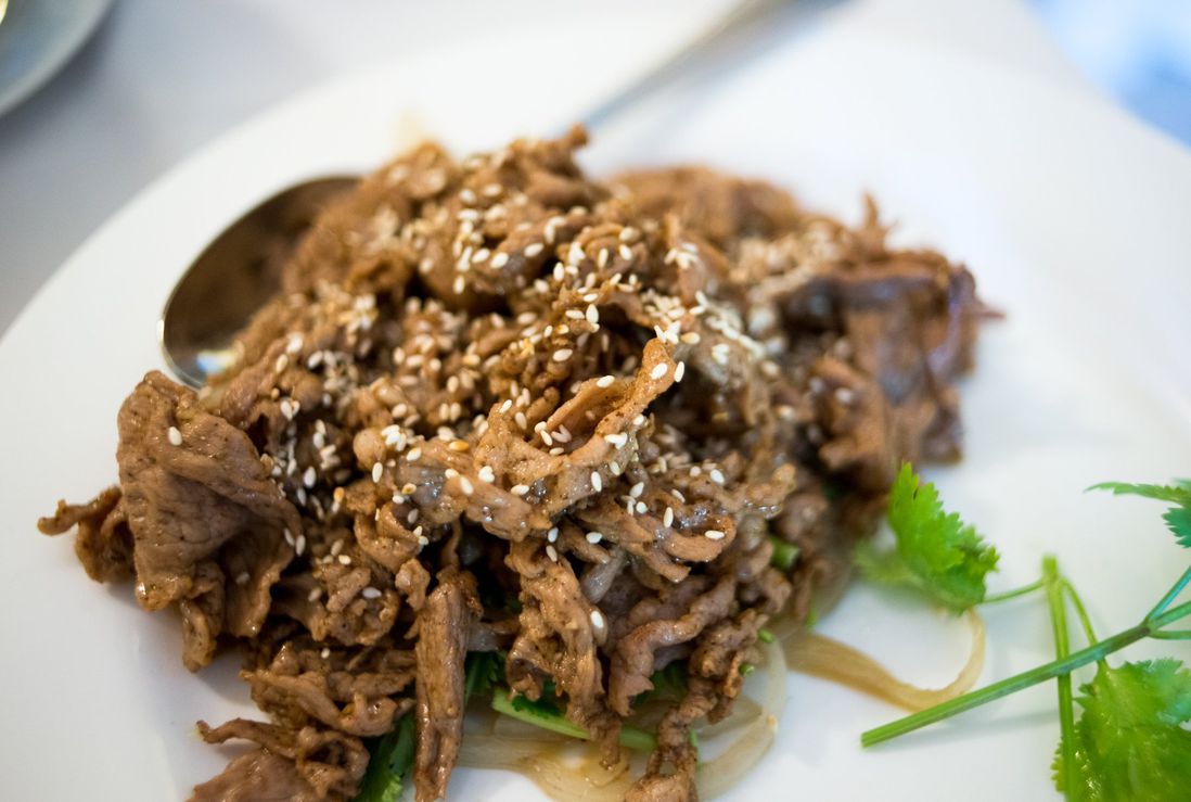 Sliced Lamb with cumin from Grand Sichuan House<br>